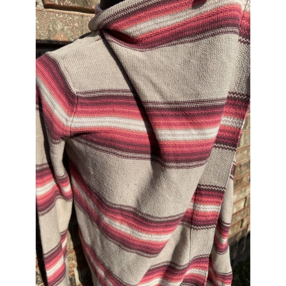 Old Navy Womens Cardigan Size Medium Brown Beige Red Cotton Blend‎ Boho Striped - Picture 5 of 11